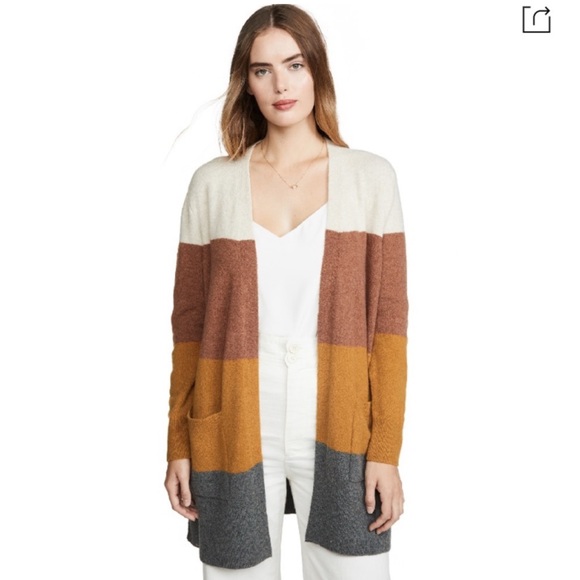 Madewell Kent Colorblock Cardigan In 